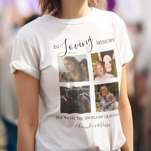 Modern   Personalisiert   Besties   4-Foto-Gedenks T-Shirt
