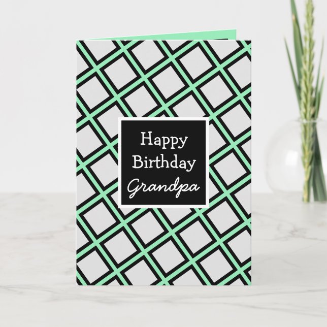 Modern Personalisiert Happy Birthday Opa Karte (Vorderseite)
