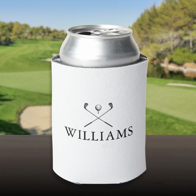 Modern Personalisiert Name Golf Clubs Dosenkühler (Modern Personalized Name Golf Clubs Can Cooler)