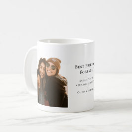 Modern Personalized Best Friends Forever 2 Photo Kaffeetasse