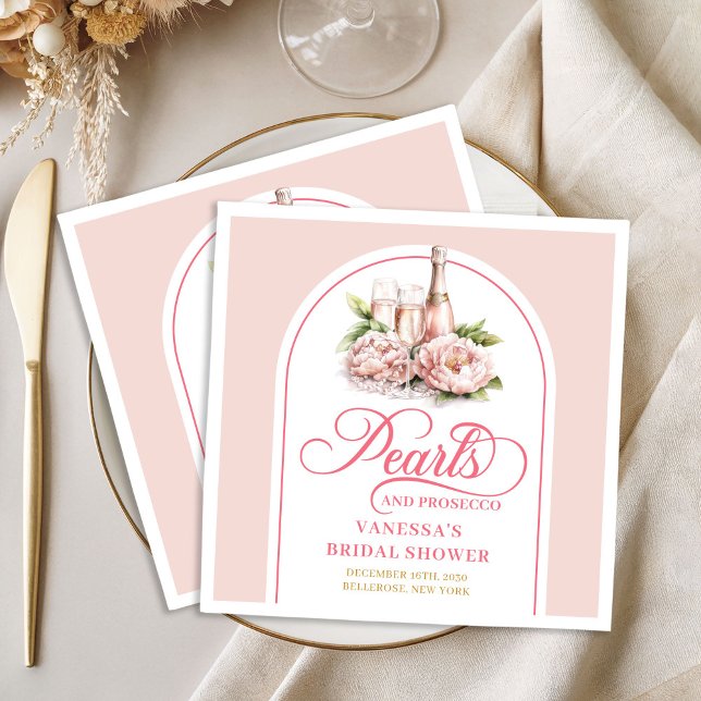 Modern Personalized Blush and Gold Bridal Napkins Serviette (Modern Personalized Blush and Gold Bridal Napkin)
