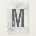 Modern Personalized Bold Monogram and Name Planer<br><div class="desc">Modern Monogram Design featuring personalized monogram letter "M" and name in modern bold sans serif font style.</div>