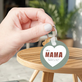 Modern Personalized Mama Heart Keychain Schlüsselanhänger