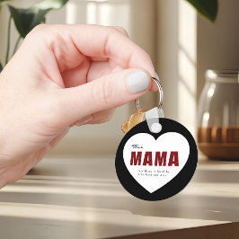 Modern Personalized Mama Heart Keychain Schlüsselanhänger