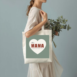Modern Personalized Mama Heart Tote Bag Tragetasche
