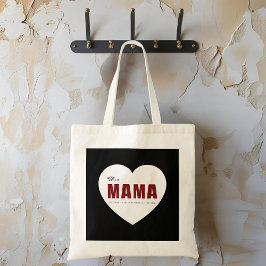 Modern Personalized Mama Heart Tote Bag Tragetasche