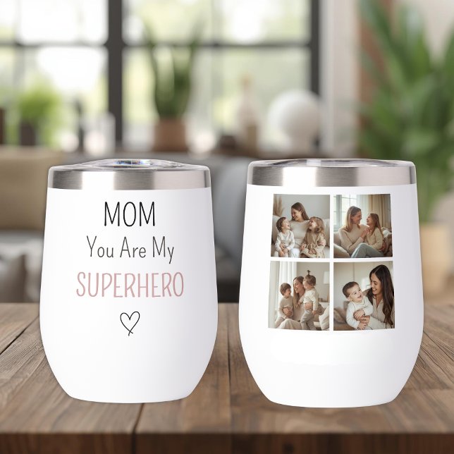 Modern Personalized Mom Superhero Photo Collage (Von Creator hochgeladen)