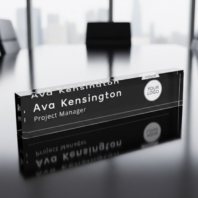 Modern Personalized Name Plate with Logo Namensplakette (Von Creator hochgeladen)