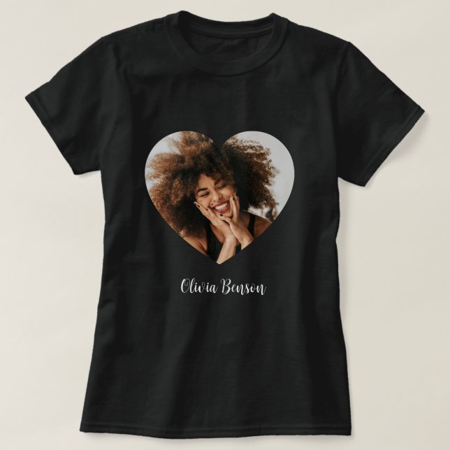 Modern Personalized Photo and Name Create your own T-Shirt (Design vorne)