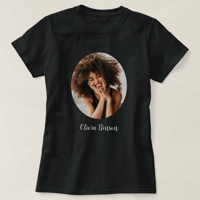 Modern Personalized Photo and Name Create your own T-Shirt (Design vorne)