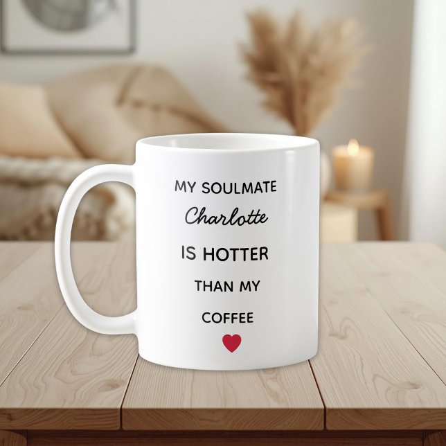 Modern Personalized Soulmate Coffee Mug Kaffeetasse (Von Creator hochgeladen)
