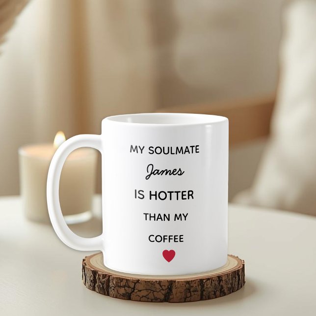 Modern Personalized Soulmate Coffee Mug Kaffeetasse (Von Creator hochgeladen)