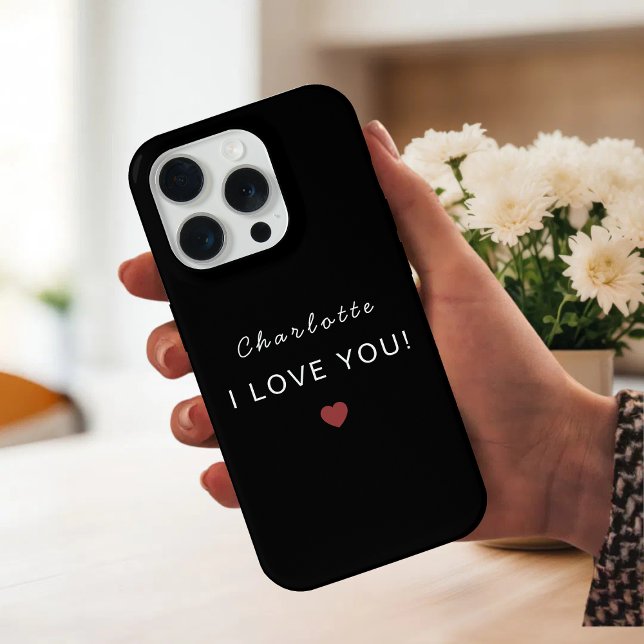 Modern Personalized Valentine – I Love You iPhone Hülle (Von Creator hochgeladen)