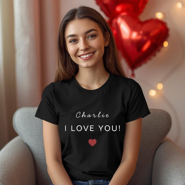 Modern Personalized Valentine Women’s T-Shirt (Von Creator hochgeladen)
