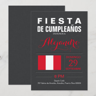 Modern: Peru Party Einladung