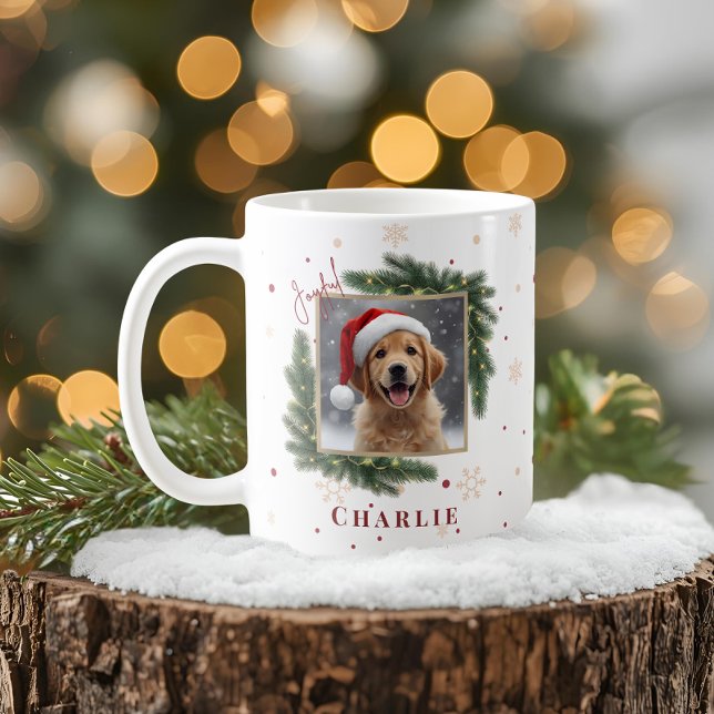 Modern Pet Christmas – Personalized Holiday Gift Kaffeetasse (Von Creator hochgeladen)