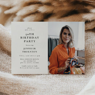 Modern Photo 50. Geburtstagsfeier Einladung