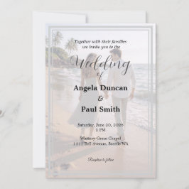 Modern Photo Background Wedding Invitation Card Einladung