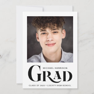 Modern Photo Bold Type Graduation Ankündigung