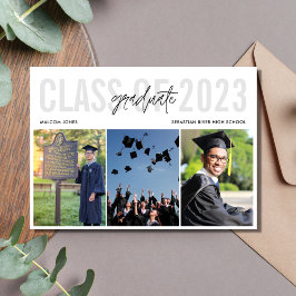 Modern Photo Collage High School Graduation Ankündigung