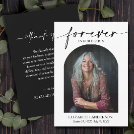 Modern Photo Funeral Bereavement Memorial Dankeskarte
