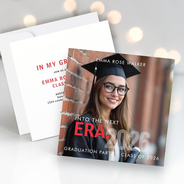 Modern photo Grad Era Photo Graduation Invitation Einladung (Von Creator hochgeladen)