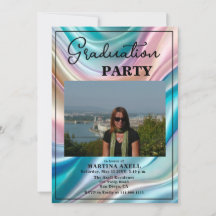 Modern Photo Graduation Party Invitation