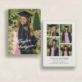 Modern Photo Graduation Party Invite Announcement Einladung