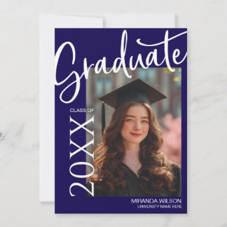 Modern Photo Graduation Party Invite Announcement Einladung