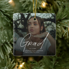 Modern Photo High School Graduation Gifts Keramikornament