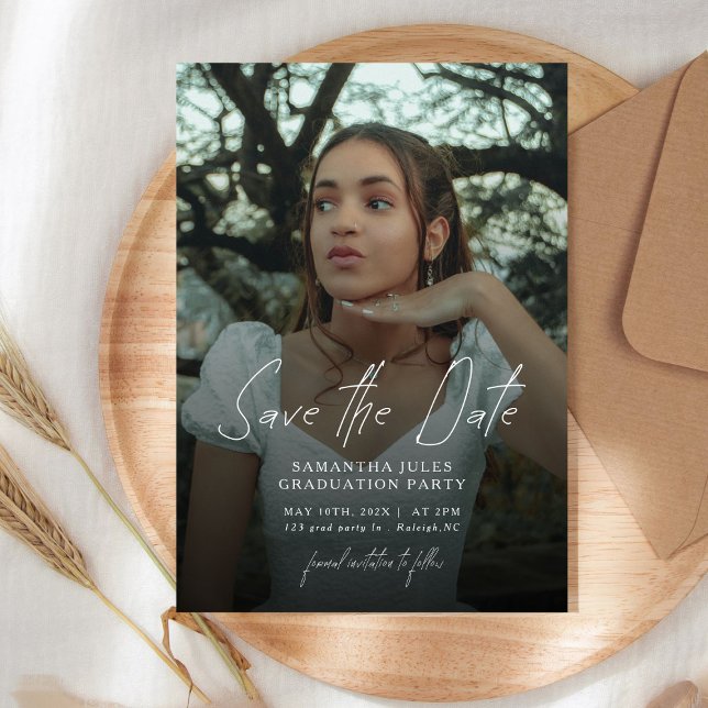 Modern Photo High School Graduation  Save The Date (Von Creator hochgeladen)