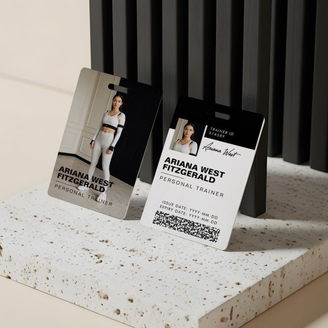 Modern Photo Personal Trainer Fitness Lifestyle Ausweis (Modern Photo Personal Trainer Fitness Lifestyle Badge)