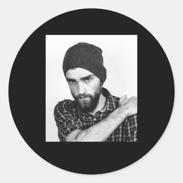 Modern Photo  Runder Aufkleber (Vorderseite)