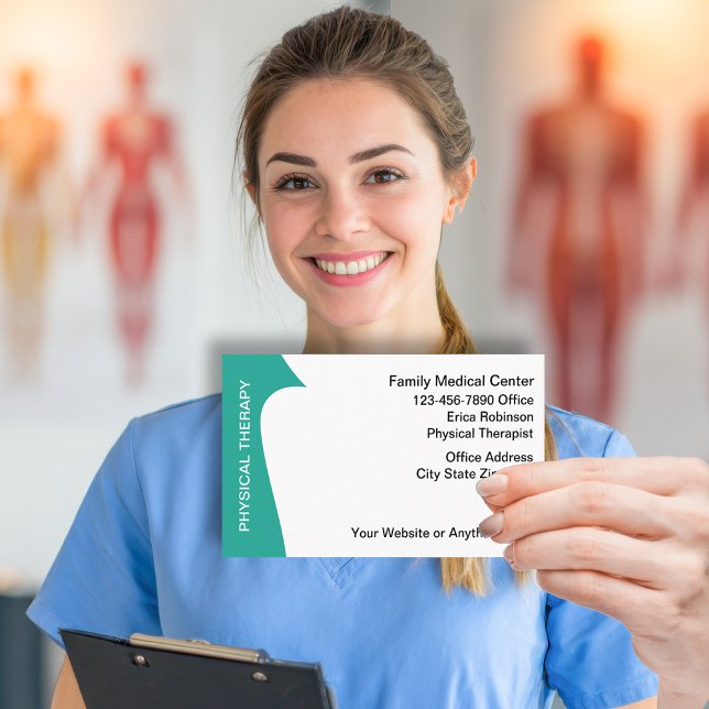 Modern Physical Therapist Business Cards Design  Visitenkarte (Von Creator hochgeladen)