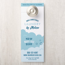 Modern Pick-Up Laundry Service Blue & White