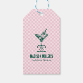 Modern Pickleball & Prosecco Bachelorette Weekend Geschenkanhänger