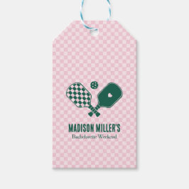 Modern Pickleball & Prosecco Bachelorette Weekend Geschenkanhänger