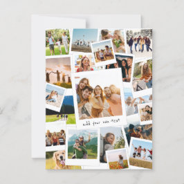 Modern Picture Scrapbook FotoCollage Postkarte