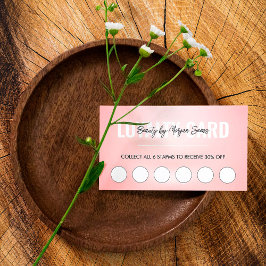 Modern Pink Beauty Wellness-Center Script Loyalty  Treuekarte