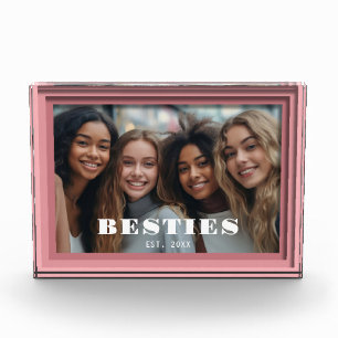 Modern Pink Besties Keepake Fotoblock
