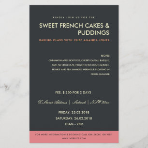 MODERN PINK BLACK PHOTO TEMPLATE CLASSES WORKSHOP FLYER