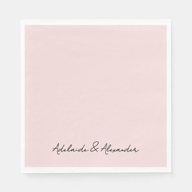 Modern Pink Blush Serviette (Vorderseite)