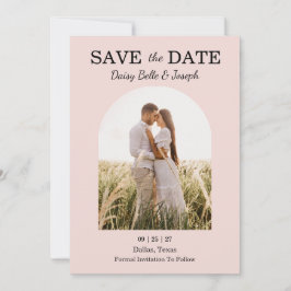 Modern Pink Blush wedding Save The Date