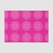 Modern Pink Bright Mandala Art Decoupage Geschenk 