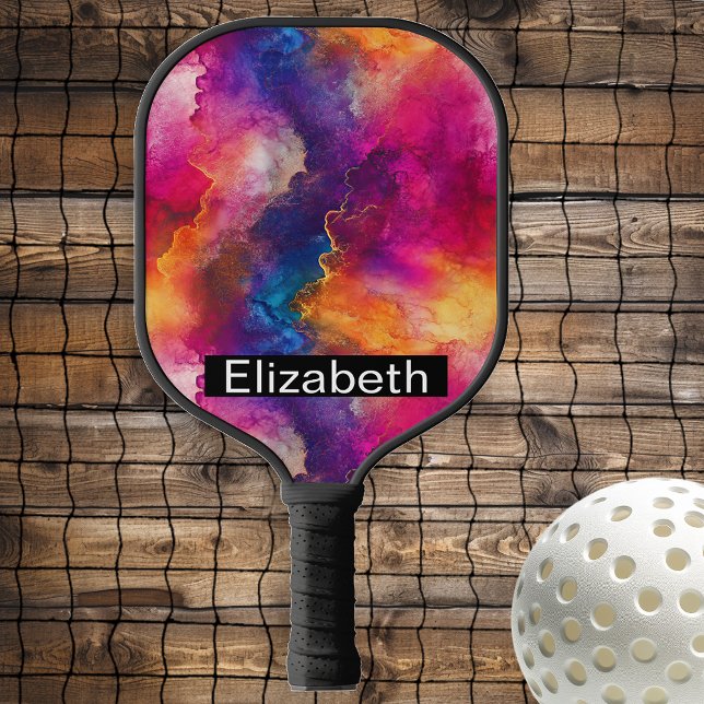 Modern Pink Color Fusion Personalized Pickleball Schläger (Von Creator hochgeladen)