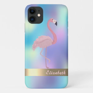 Modern Pink Flamingo Holographic Case-Mate iPhone Hülle