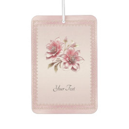 Modern Pink Flowers Air Freshener Autolufterfrischer