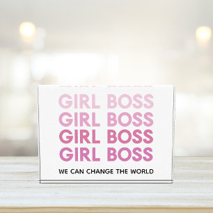 Modern Pink Girl Boss Bestes Girl-Geschenk Fotoblock