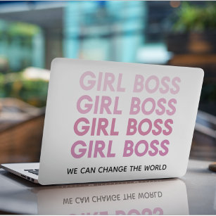 Modern Pink Girl Boss Bestes Girl-Geschenk HP Laptop-Aufkleber