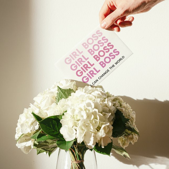 Modern Pink Girl Boss Bestes Girl-Geschenk Magnetkarte (Von Creator hochgeladen)